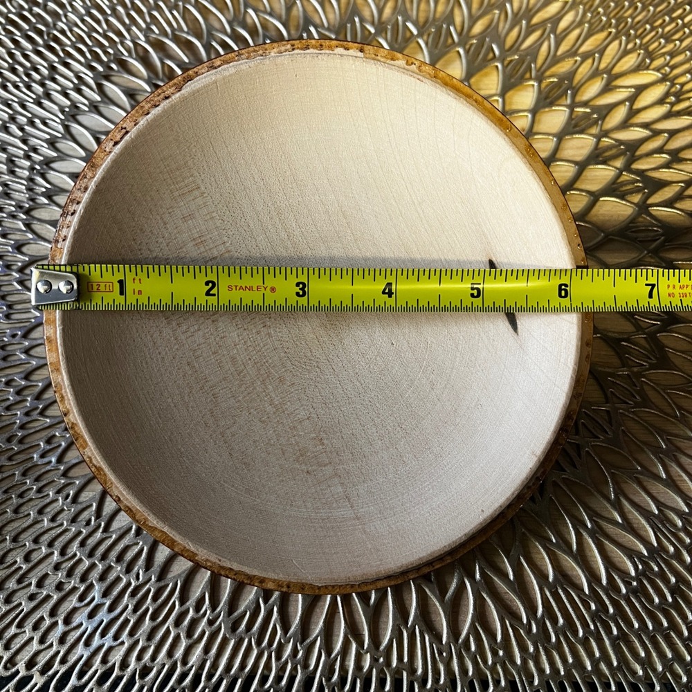 Polish Hand Carved Wood Trinket Box Dish Lid & Bowl Decorative Storage Container - Picture 9 of 10